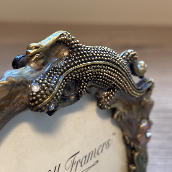 Watch Hill New table frame reptile and flowers Czech crystal - Picture 4 of 16